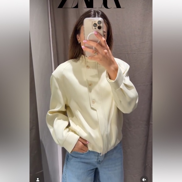 ZARA NWT ZW Collection Button Up Jacket - Picture 9 of 16